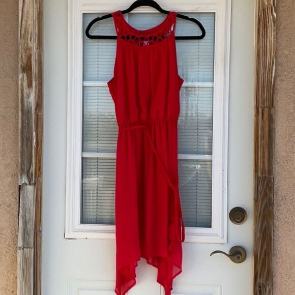Take 50% OFF- No Boundaries Sleeveless Red Dress, Size-L (11-13) - Picture 1 of 9